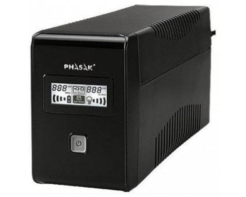 Phasak - Sai interactivo 850VA/480W LCD Negro